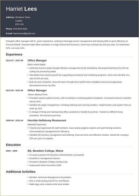 business office manager resume samples resume  gallery