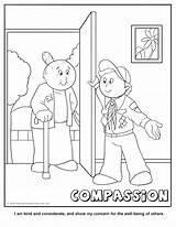 Coloring Pages Compassion Getdrawings Honesty sketch template