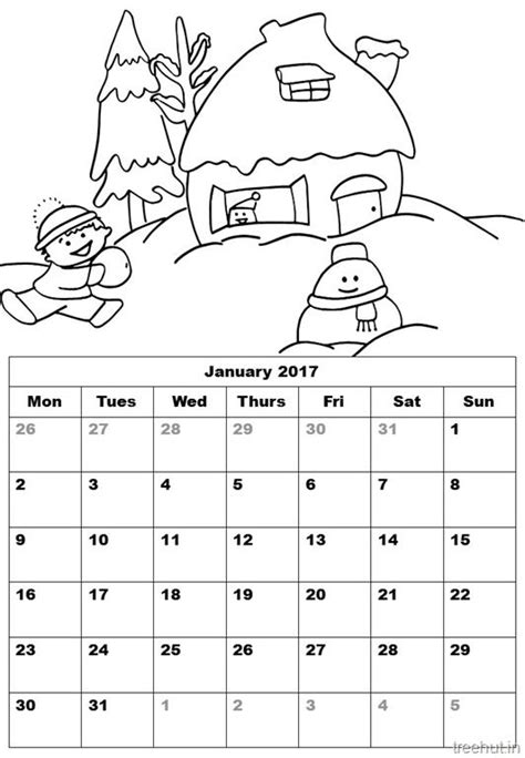 january calendar  printable january calendar planner