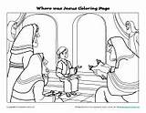 Jesus Temple Coloring Pages Kids Bible Story Crafts Preschool Boy Colouring Printable Activities Stories Where Sheets Luke Peter Lame Man sketch template