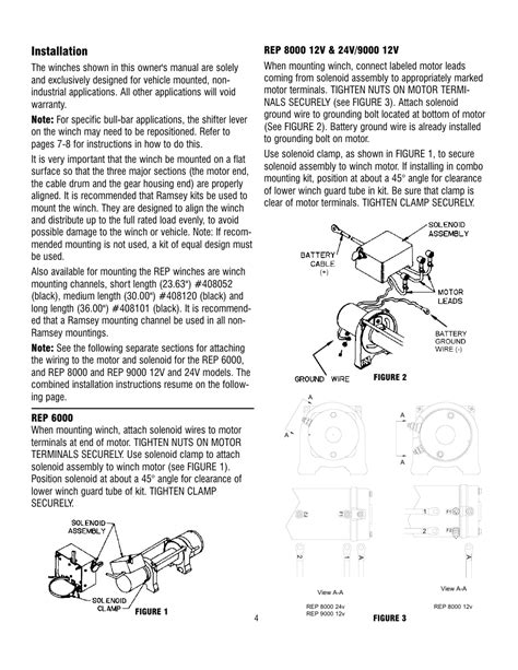 installation ramsey winch rep  current user manual page   original mode