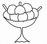Ice Cream Scoops Coloring Pages Clipart sketch template