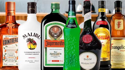 liqueurs   stocked   home bar