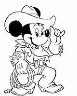Coloring Pages Mickey Mouse Western Cowboy Cowboys Print Disney Kids Printable Adults Sheets Dallas Wear Farm Baseball Color Logo Costum sketch template