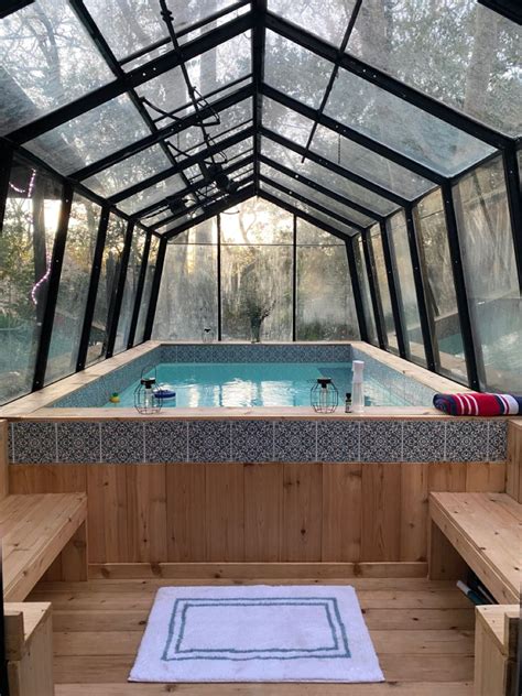 Greenhouse Sauna Pool Build In 2023 Hot Tub Room Indoor Hot Tub