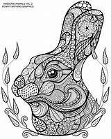 Coloring Pages Rabbit Zentangle Mandala Bobcat Cute Horse Printable Bunny Adults Animal Animals Easter Awesome Colouring Books Adult Dragon Sheets sketch template