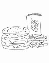 Burger Junk Cola sketch template