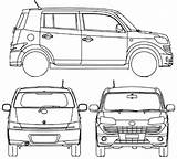 Daihatsu Materia Blueprint Explorer Blueprints Ford 2007 Car Microvan Source Blueprintbox sketch template