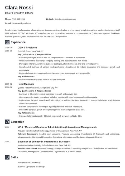 ceo resume  template newcast resume examples job resume