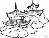 Pagodas Coloring Pages Printable Ipad Tablets Compatible Android Version Color Click sketch template