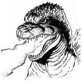 Godzilla Coloring Fire Breath Pages Dangerous sketch template