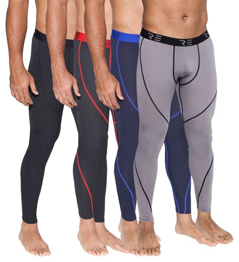 pack mens compression pants base layer cool dry tights active sports leggings walmartcom