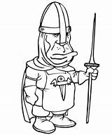 Coloring Jousting Knight Stick sketch template