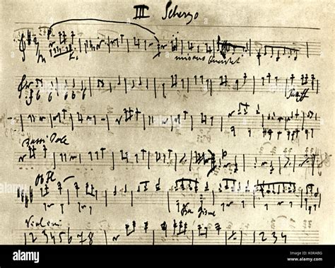 dvorak  world symphony manuscript   movement scherzo czech composer
