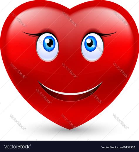 smiling heart royalty  vector image vectorstock