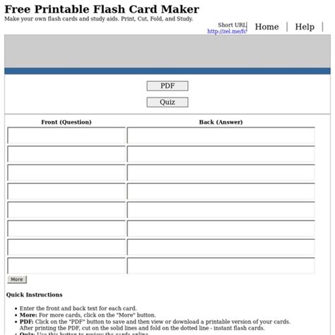 printable flash card maker pearltrees