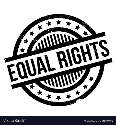 equal rights rubber stamp royalty  vector image