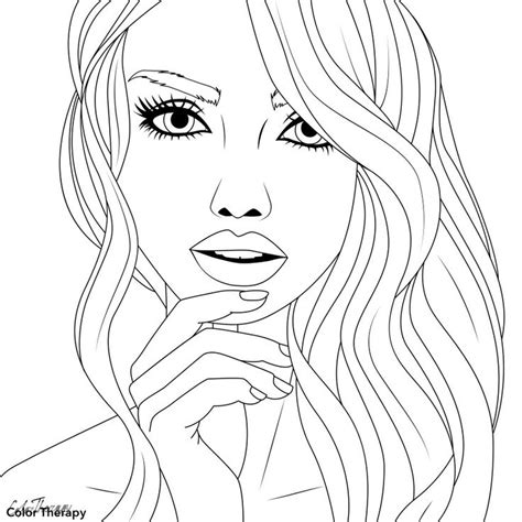 girl face page coloring pages