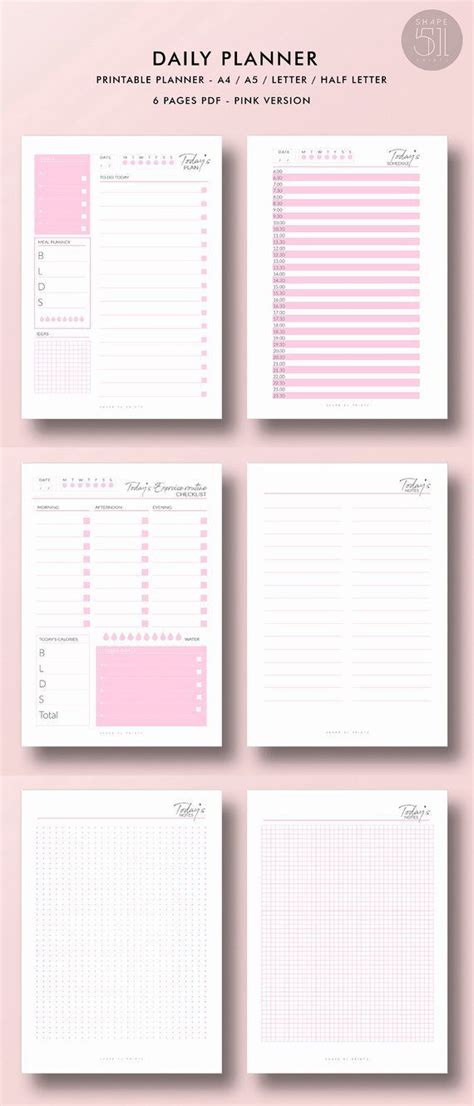 complete printable planner kit monthly weekly daily printable planner pages planner inserts