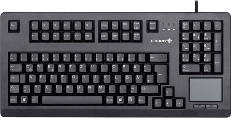 cherry touchboard   usb tastatur deutsch qwertz windows schwarz integriertes touchpad