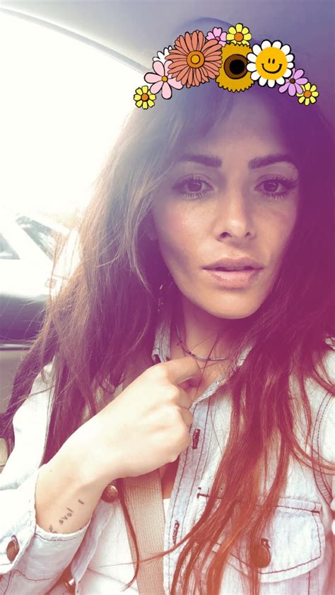 super cute sarah shahi car selfie with flower filter celeblr