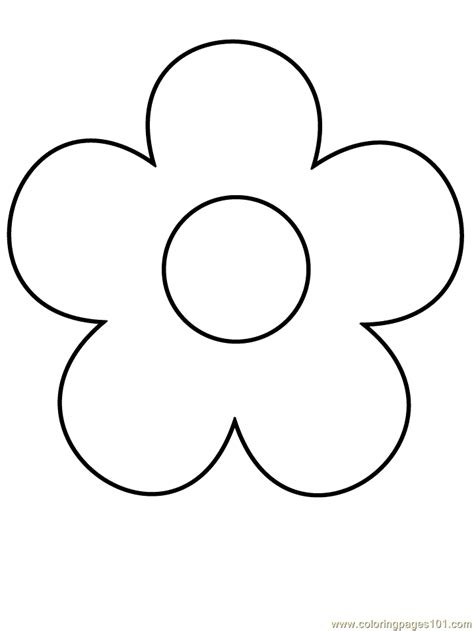 flower coloring page  simple shapes coloring pages