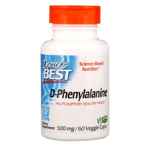 Doctors Best D Phenylalanine 500 Mg 60 Veggie Caps By Iherb