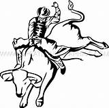 Riding Rodeo Tattoos Bucking Riders Bulls Aderholt sketch template