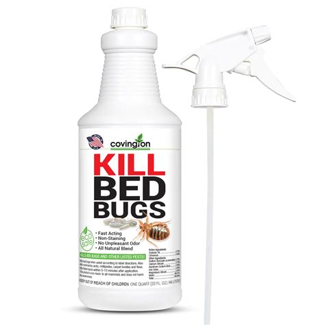 covington naturals bed bug spray  home large  ounce quart starts