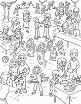 Family Coloring Pages Picnic Reunion Drawing Families Christmas Dinner Color Printable Wallpaper Trending Days Last Getdrawings Primary Kids Getcolorings Print sketch template