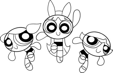 girl power puff girl superhero coloring pages