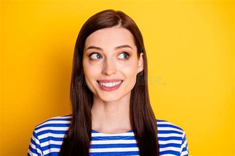 Close Up Photo Of Attractive Lovely Adorable Girl Look Copyspace Toothy
