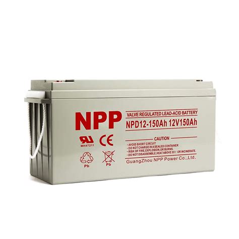 npp npd ah agm rechargeable deep cycle sealed lead acid  ah battery  button style