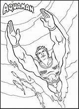 Aquaman Pestii Superhero Clopotel sketch template