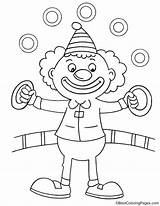 Clown Show Coloring sketch template