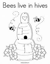 Coloring Busy Bees Live Hives Colouring Pages Beehive Print Twistynoodle Favorites Login Clark Trina Add Built California Usa Ll Noodle sketch template