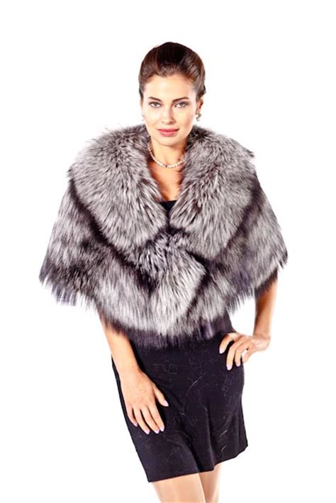 silver fox fur cape madison avenue mall furs