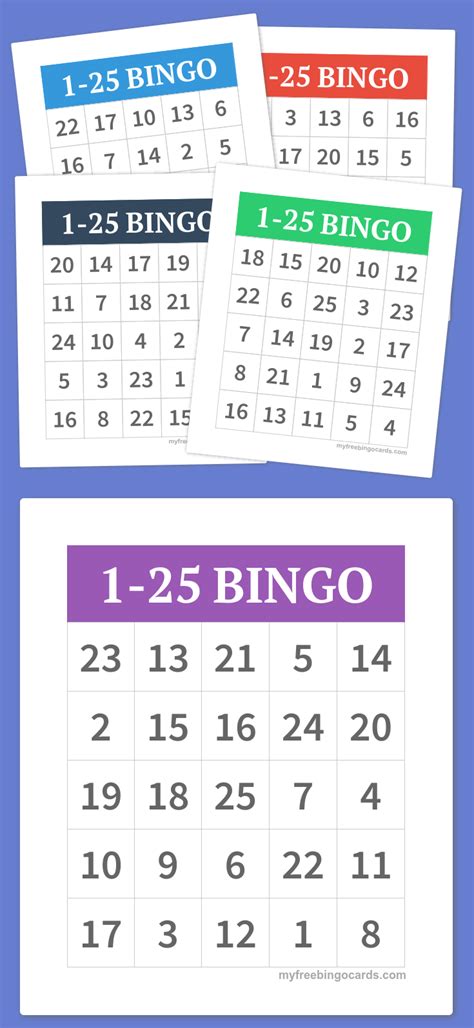 printable bingo cards  numbers   printable bingo cards