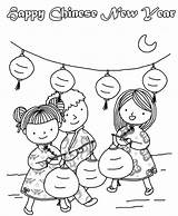 Chinese Coloring Year Pages Printable Happy Kids Festival Autumn Mid Cultural Diversity Moon Years Color Lanterns Colouring Sheets Print Board sketch template