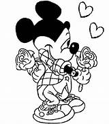 Coloring Mickey Rose Minnie Give Want Because He Her Pages Mouse Choose Board Coloringsky sketch template