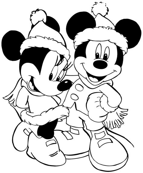 mickey mouse christmas coloring pages disegni da colorare natalizi