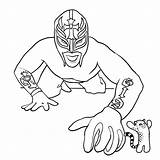 Coloriage Catcheur Mysterio Rey Populaire sketch template