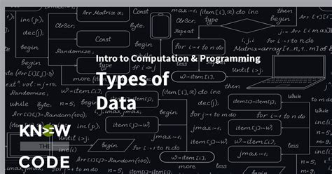 types  data   code