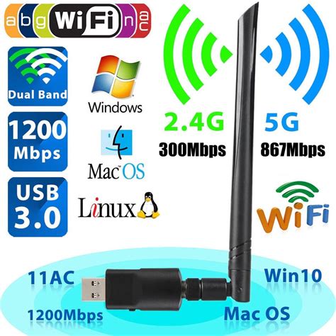 dual band ghz mbps wireless usb wifi network adapter wantenna