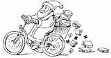 Coloring Christmas Santa Pages Bike Kidprintables Return Main sketch template