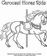 Coloring Carousel Pages Horse Crayola Ride Print Carnival Rides Horses Color Merry Round Go Printable Adult Drawing Popular Birthday Coloringhome sketch template