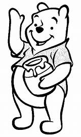 Pooh Coloring Hunny Pages Color Winnie sketch template