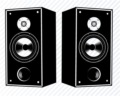 Speakers Svg Files For Cricut Silhouette Clipart Dj Tower Etsy