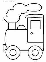 Coloring Pages Train Transportation Color Printable Kids Sheets Found Trains sketch template