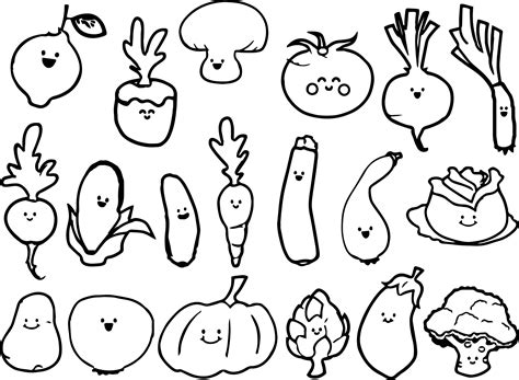 fruits  vegetables coloring pages  kids printable  getcolorings